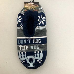 National Lampoon's Christmas Vacation  DON'T HOG THE NOG Men's 6-12 Gripper Slip